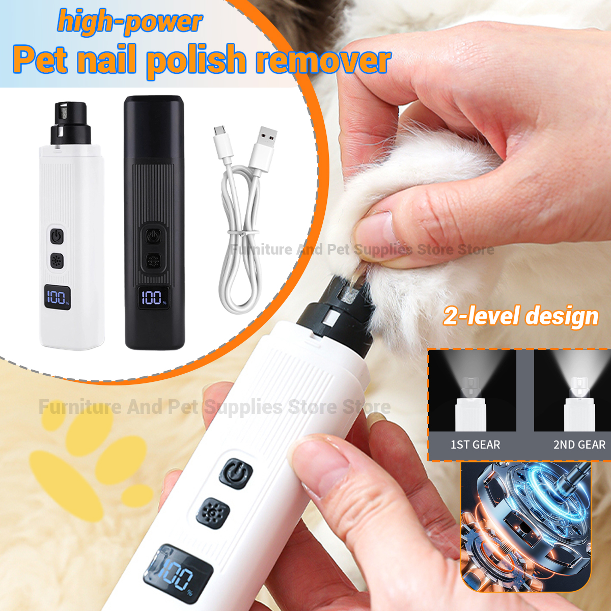Pet Nail Grinder - Electric Dog Nail Clippers for Dog