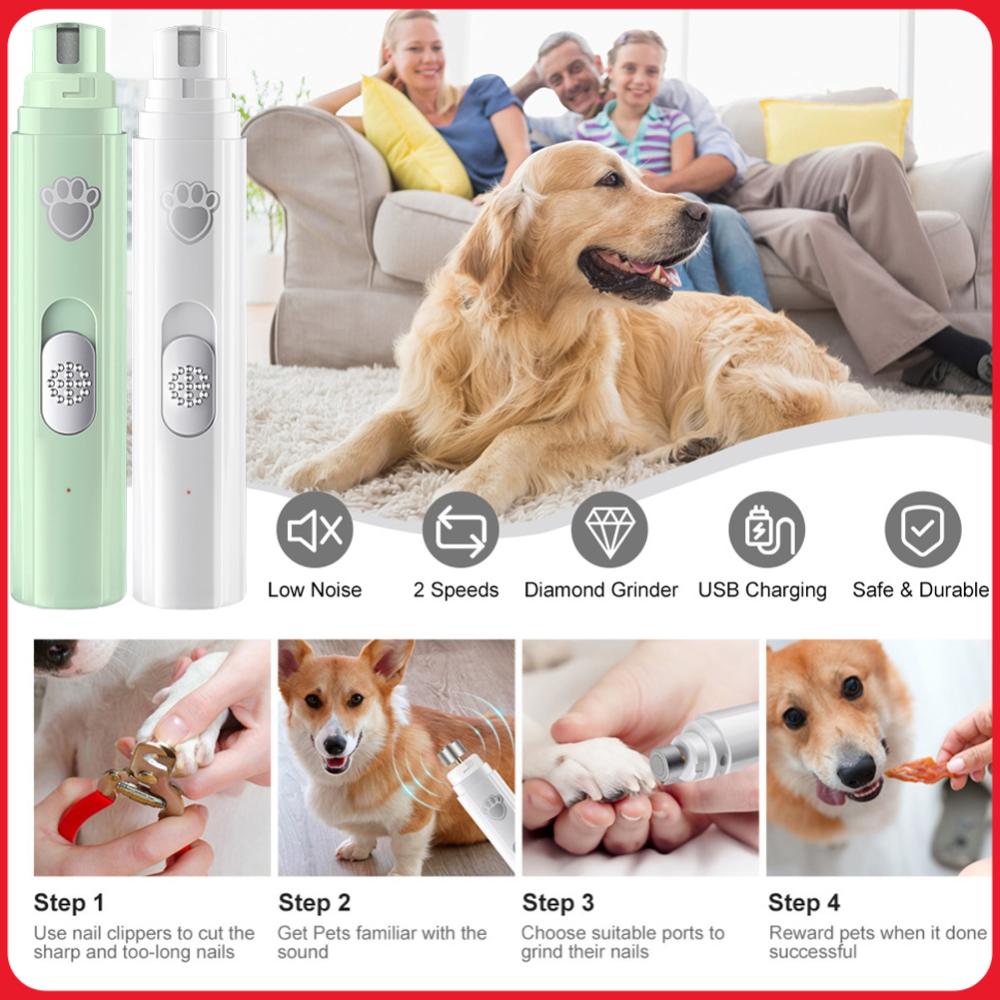 Pet Nail Grinder - Electric Pet Nail Grinder Low-Noise LED