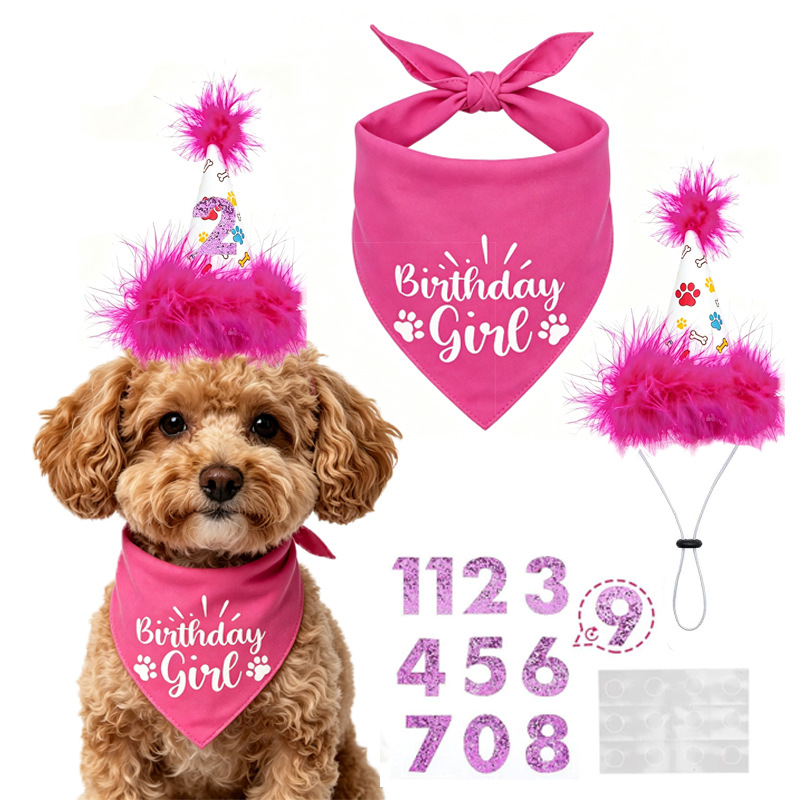 Dog Birthday Party Set Bandana - Pet Supplies In Bulk 리뷰 및 가격
