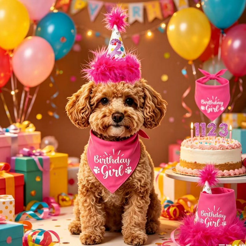 Dog Birthday Party Set Bandana - Pet Supplies In Bulk 리뷰 및 가격