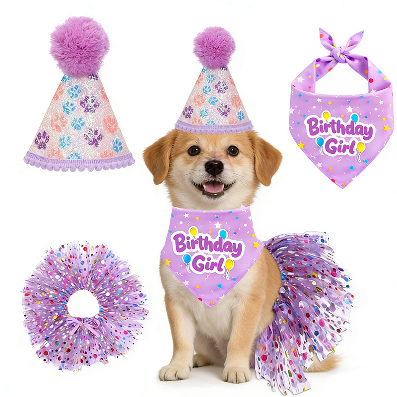 Dog Birthday Party Set Bandana - Pet Supplies In Bulk 리뷰 및 가격