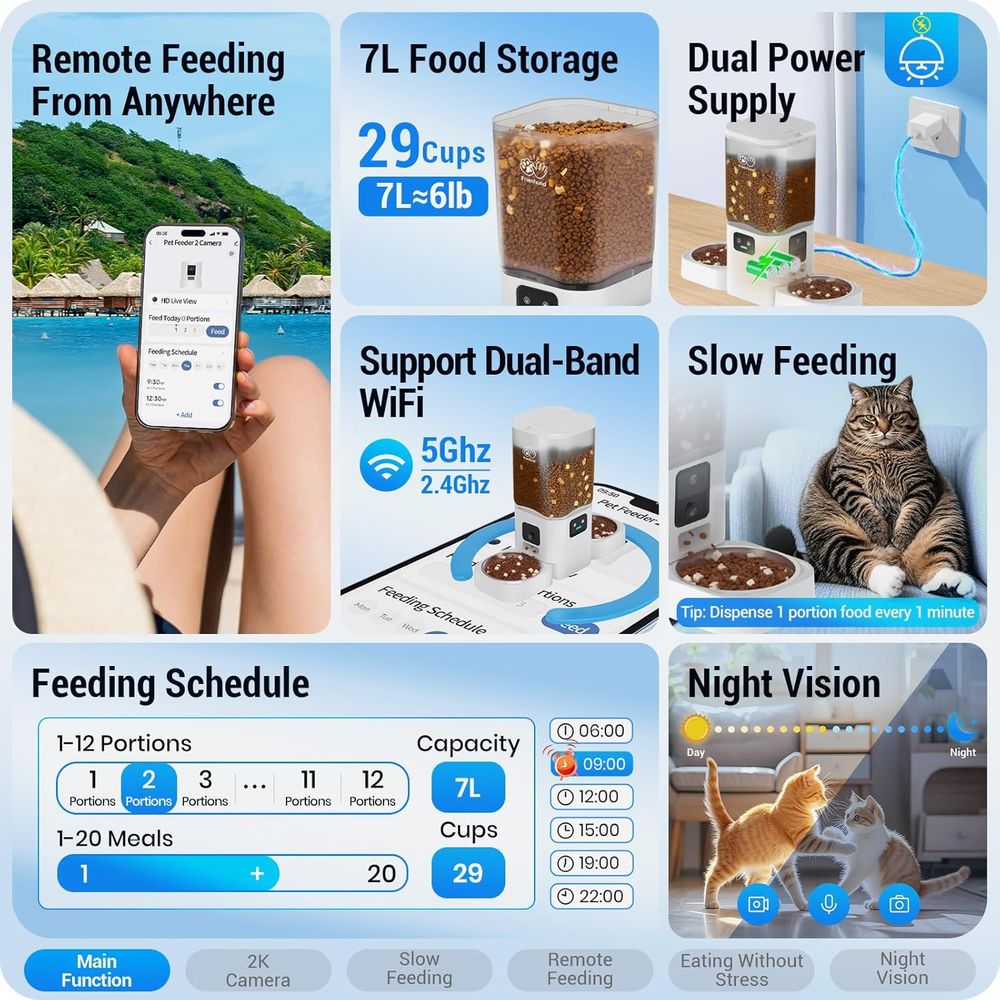 5G Wi-Fi Enabled Automatic Pet - Automatic Pet Feeder 리뷰 및 가격