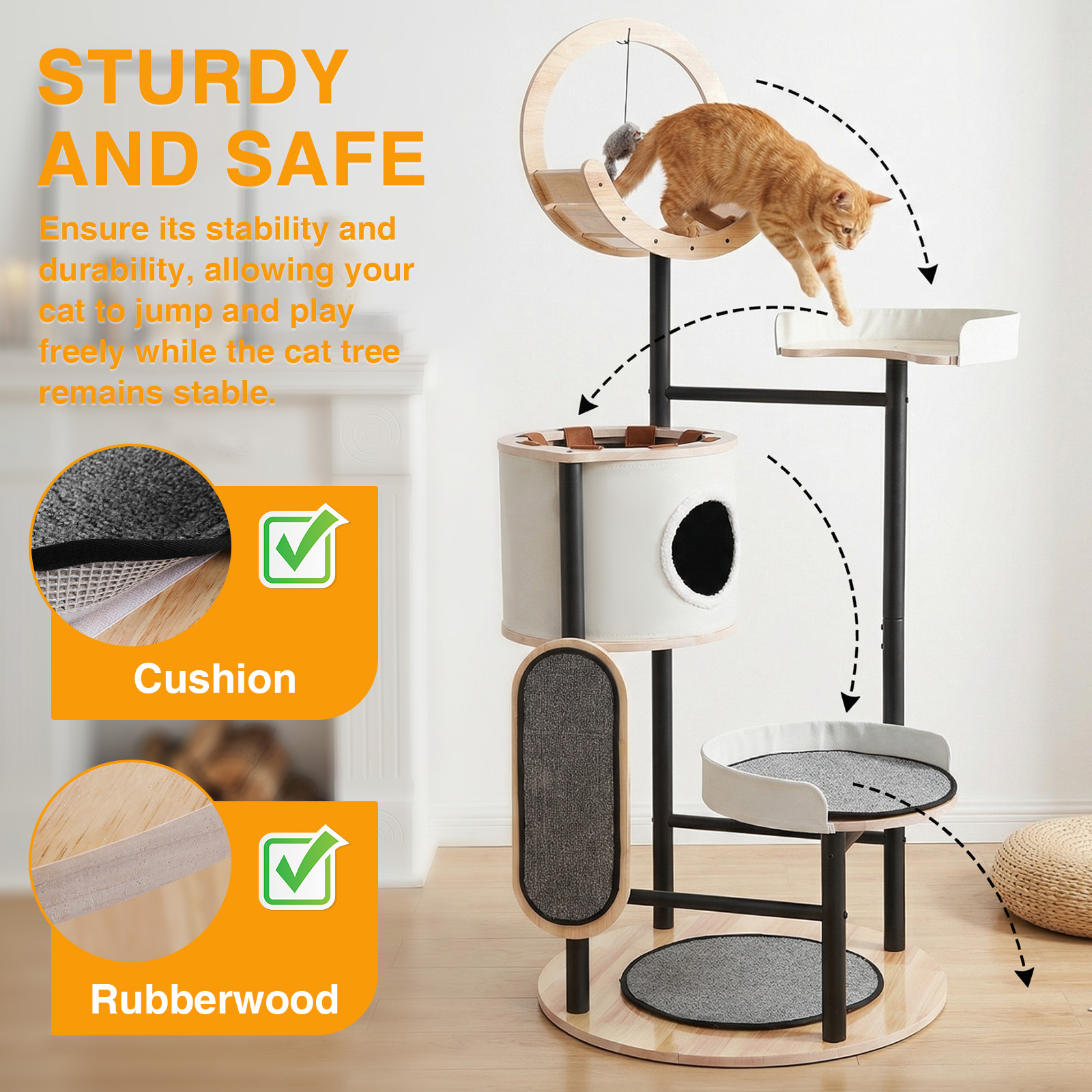 66-Inch Cat Tree with Scratchi - Pet X Supplies & Tack Howell Photos 리뷰 및 가격