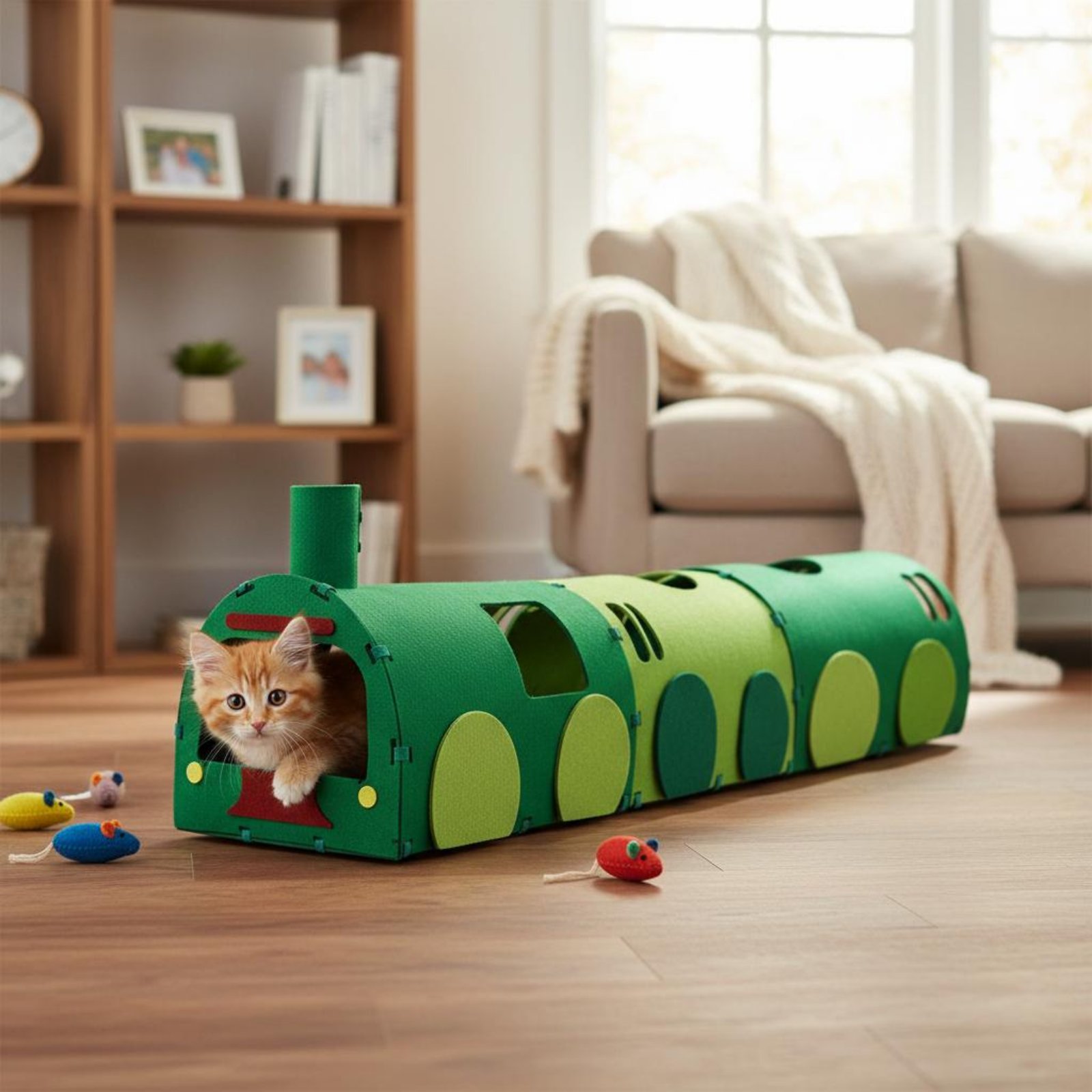 Train Shaped Cat Tunnel 2-in-1 - Pet Supplies Young 리뷰 및 가격