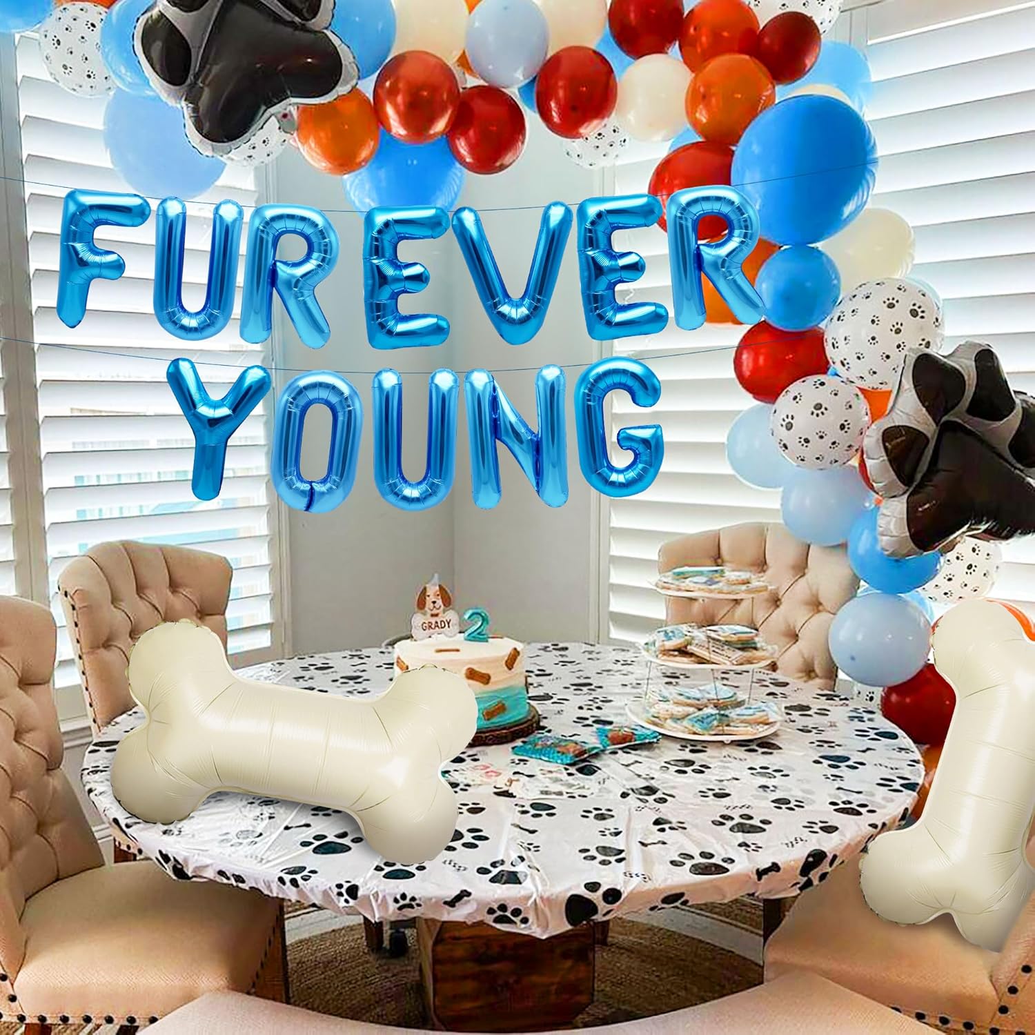 15 PCS Blue Dog Birthday Party - Pet Supplies Young 리뷰 및 가격