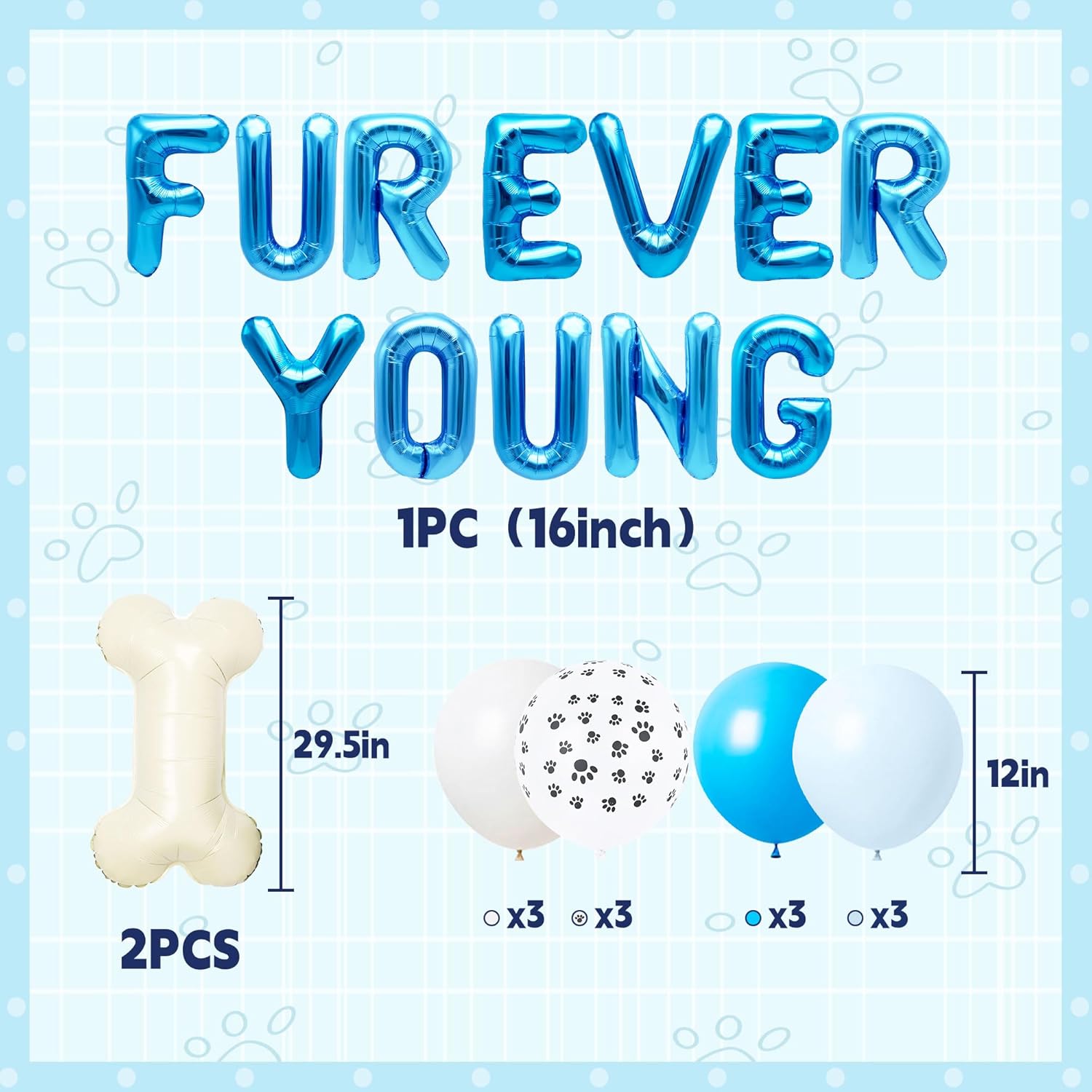 15 PCS Blue Dog Birthday Party - Pet Supplies Young 리뷰 및 가격