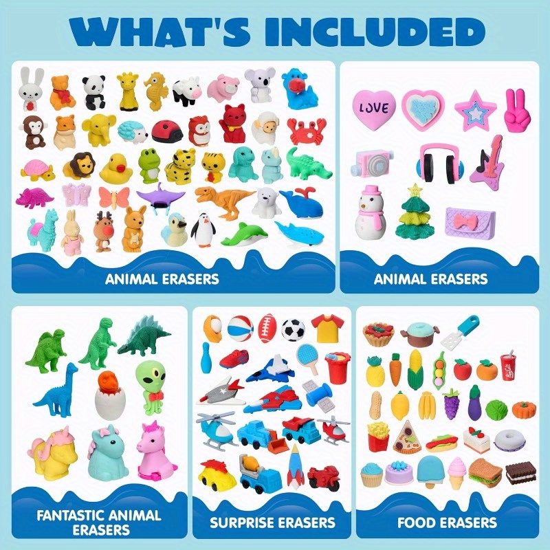 144 Pcs Animal Erasers Kids 3D - Pet Supplies In Bulk 리뷰 및 가격