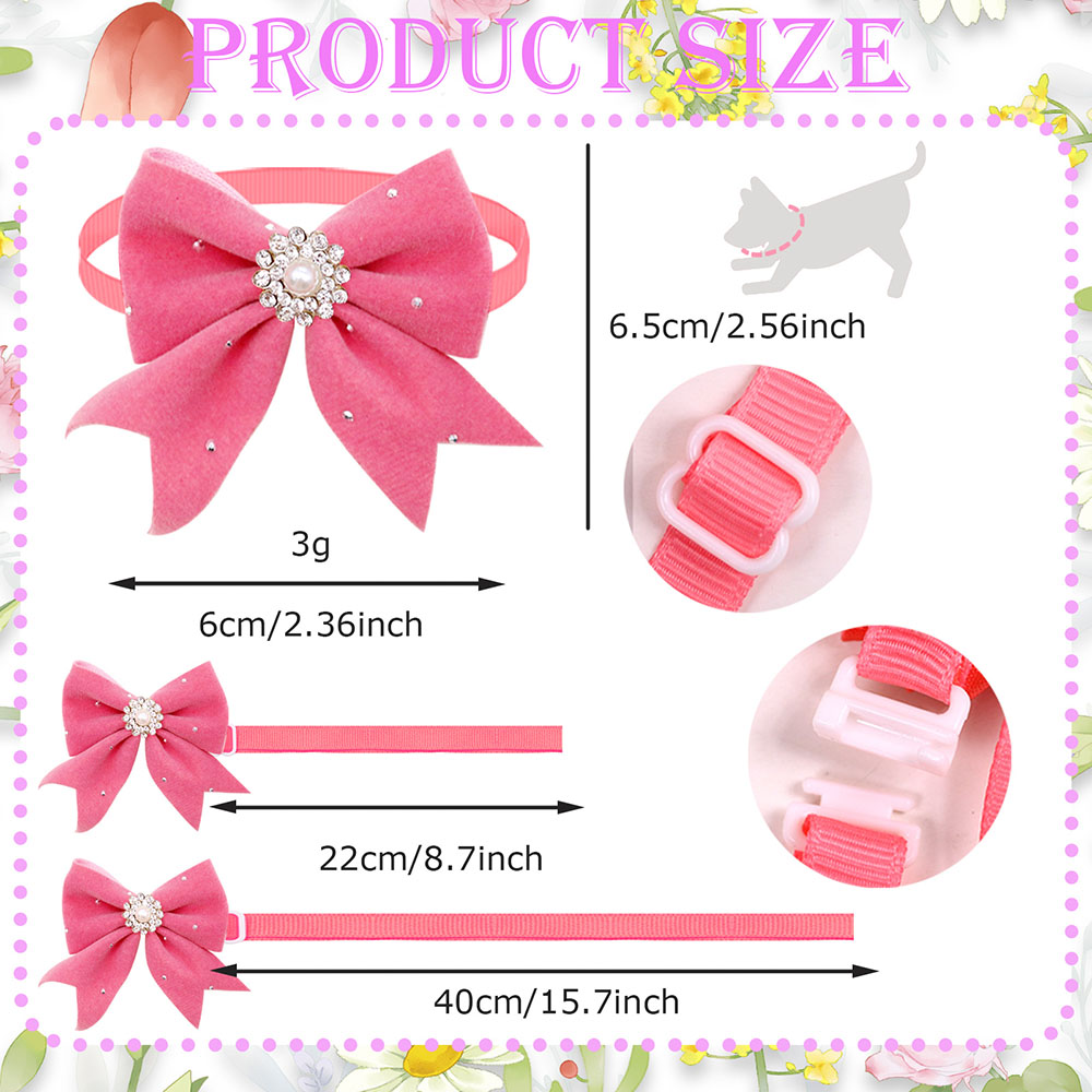 8PCS Dog Collar Floral Ribbon  - Pet Supplies In Bulk 리뷰 및 가격