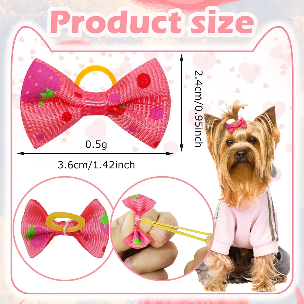 50PCS Dog Bows With Rubber Ban - Pet Supplies In Bulk 리뷰 및 가격